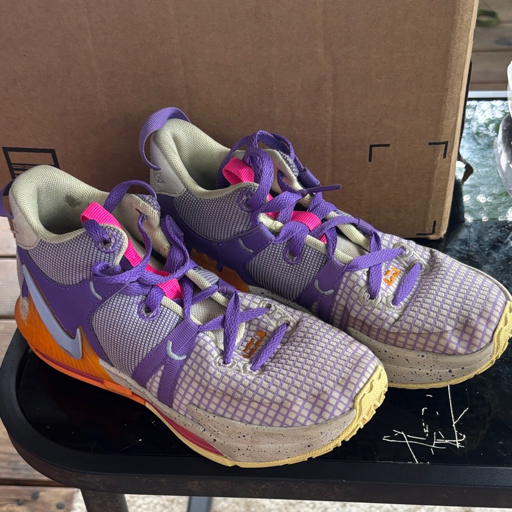 Nike Kids Purple and Pink High-Top Sneakers